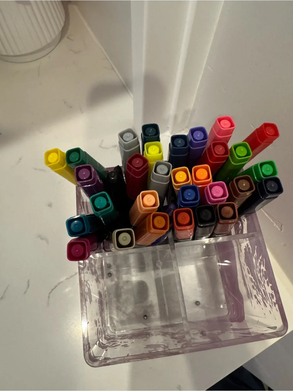 Pink Acrylic Pen Organizer